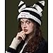 KORADI Womens Beanies Cute Cat Ears Knit Hats Mens Cuffed Skull Cap Winter Warm Ski Hat Unisex Y2k Thick Caps for Gift(Black&White