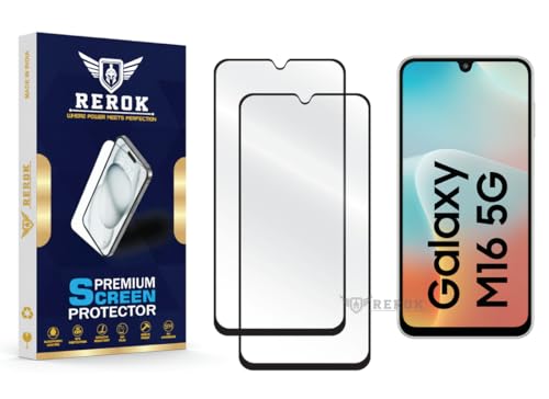 Image of Gorilla Tempered Glass Screen Protector Compatible with Samsung Galaxy M16 5G [Pack of 2] | Edge-to-Edge, Bubble-Free, Case Friendly, Easy Installation Kit