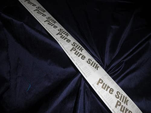 Dupioni Silk DUP72 Soie Bleu foncé largeur de 137,2 cm au mètre
