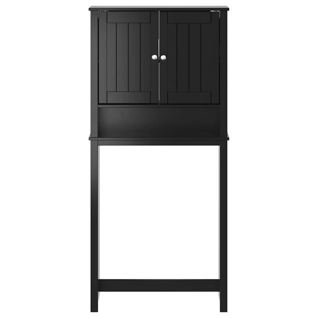 Szafka na pralkę z litego drewna sosnowego czarna 76 x 27 x 164,5 cm