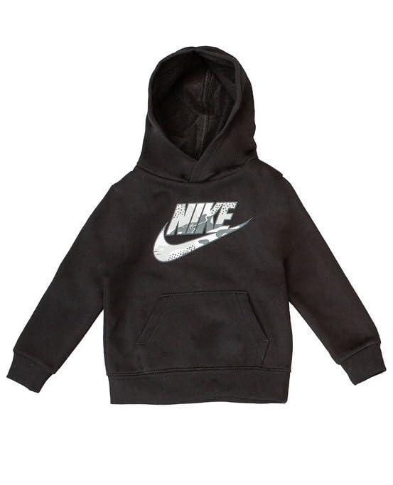 Nike Toddler Sportswear Camo Pull Over Hoody & Pants Fleece 2-Piece Set- Black - 4T3