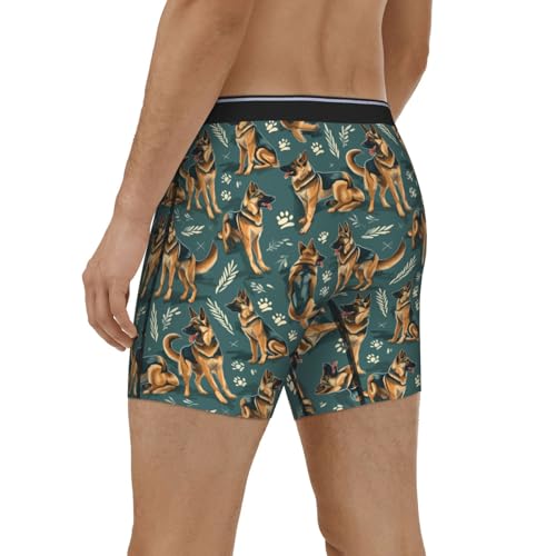 Mens Underwear, German Shepherd Print Boxers for Men, Soft Moisture-Wicking Breathable Boxer Briefs4