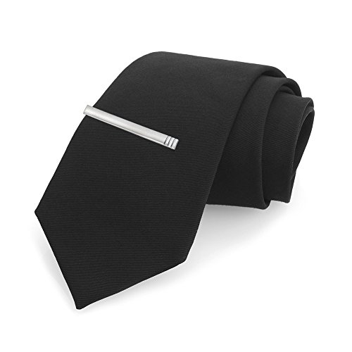 Fashion Tie Clip for Men - 4 Pieces of Silver Tone Tie Bar Set by AnotherKiss4