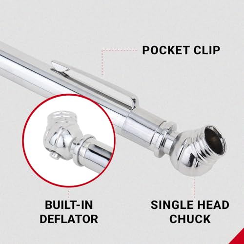 Image of Accu-Gage Pencil Tire Pressure Gauge 2 Pack (10-50 PSI), Air Pressure Gauge for Tires, Stainless Steel Body for Cars, Bikes, Vehicles