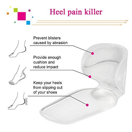 URAQT Hielgrepen, Gel Shoe Inserts Liners Pads voor te grote schoenen Anti-Slip Hielgrepen Inserts Liners Voetinlegzolen… - Image 5