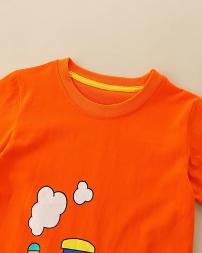 Image of AIWUHE Toddler T Shirts Cotton Summer Tshirts Boys Girls Short Sleeve Tee Tops Casual Graphic Clothes Crew Neck Shirts 2-6Y