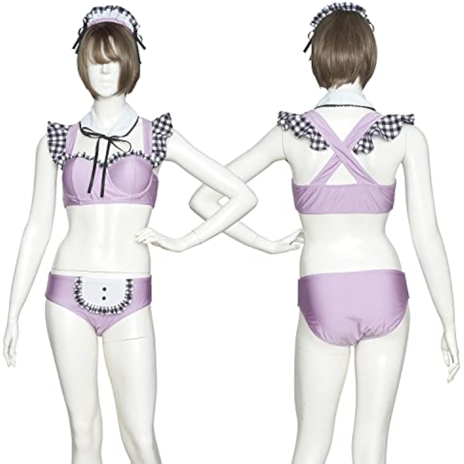 クリアストーン(Clearstone) swimmy style コスプレ ハロウィン 水着 メイド ミント レディース ラベンダー 詳細画像4