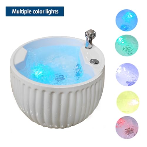 Spa de pies acrílico portátil con masaje y luz miniatura 6
