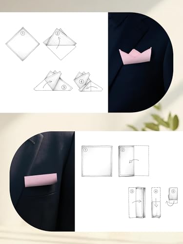 Image of Mantieqingway Cotton Handkerchiefs for Men Solid Color Pocket Square for Suit Formal Wedding Church