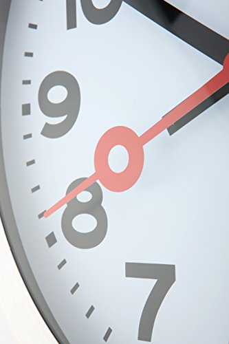 Nextime Wall Clock/Table Clock Station Clock Station, Very Silent, Round, White, Ø 19 Cm #TOP4
