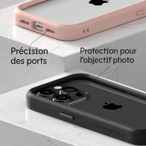 Coque compatible iPhone 15 antichoc RhinoShield Mod NX rouge - 7