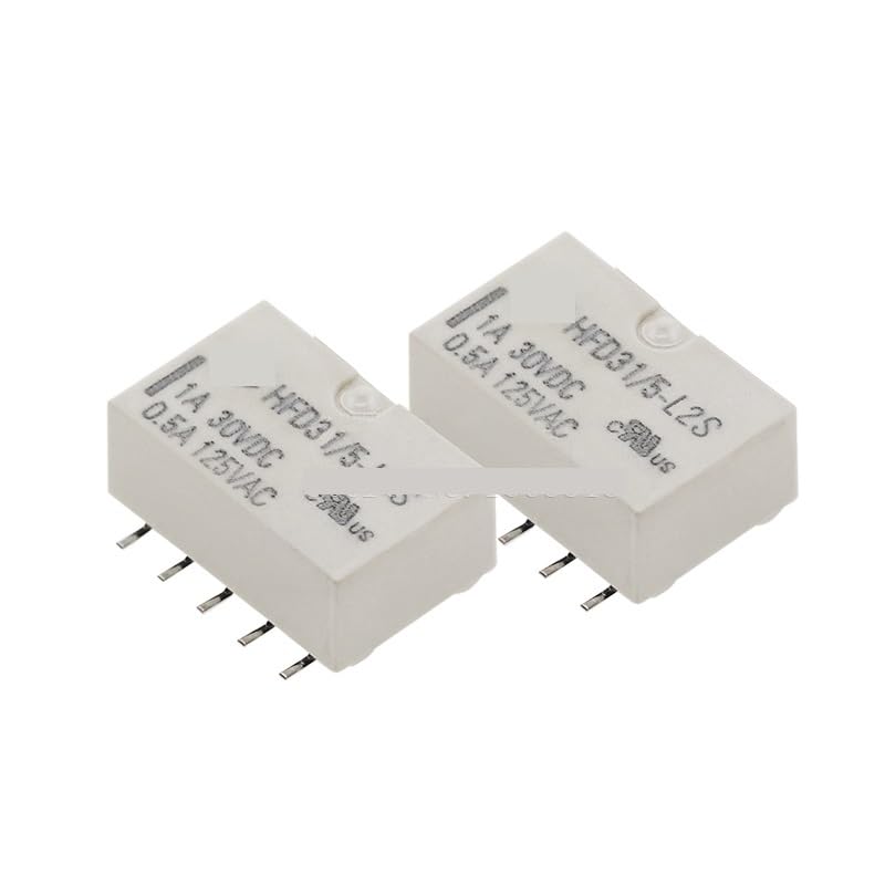 POWTAXBJGD 50pcs Relay HFD31-5-L2S HFD31-12-L2S HFD31-24-L2S 5VDC 12VDC 24VDC 1A 250VAC 10PIN(HFD31-5-L2S)