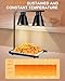 Food Heat Lamp: [2 Rapid-Heating Bulbs Included] Electric Commercial Food Warmer Lamp with Free-Standing, Heat Lamp for Food Catering Food Warming Lamp for Buffet Parties, 500W (Painted Black)