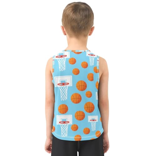 J JOYSAY Basketball Hoop Ball Boys Tank Top Sleeveless Muscle Shirts Quick Dry Kids T-Shirts 3-15T3
