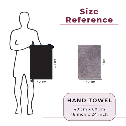 Image of Premium 8 Pcs Hand Towels | 250 GSM Cotton | Face Towel | Kitchen Towel | Floor Towel | Soft Towels | Size 16W x 25L Inches | Striped & Solid Pattern. (Pack of 8)
