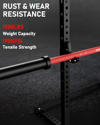 GarveeLife 7FT Olympic Barbell, Weight Bar For Weightlifting and Powerlifting, 45lb Olympic Bar with Needle Bearings & Brass Bushings, 1500LBS Strength Training Bar Fit 2" Standard Weights Home Gym - Image 6