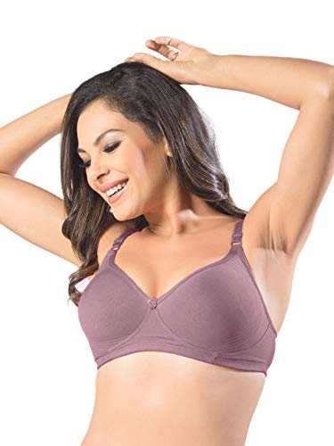 Image of SONARI Womens Non Padded Cotton T Shirt Bra | Wire Free, Medium Coverage, Comfortable and Lightweight | Adjustable Straps, Hook and Eye Closure for Everyday Wear - D-12