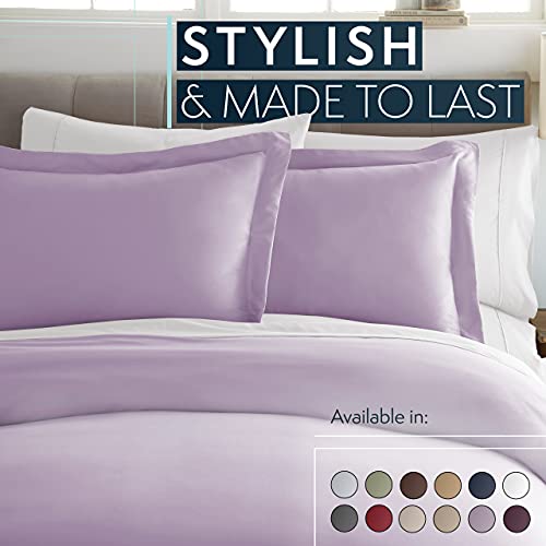 Hc Collection Queen Duvet Cover Set - 1500 Thread Lightweight Duvet Covers With Zipper Closure For Comforters W/ 2 Pillow Shams - Lavender #TOP7