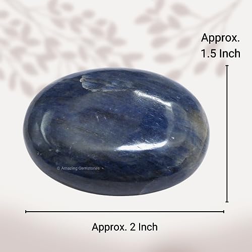 Image of Amazing Gemstone Blue Aventurine Crystals and Healing Stones - Large Palm Stone Crystals Piedra - Crystal for Good Luck, Positive Energy, Meditation - Unique Stocking Stuffers and Gifts for Women, Men
