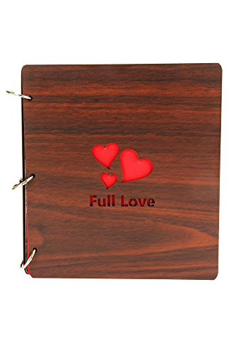 Image of Sehaz Artworks FullLove-9X8 80 Photos Wooden Photo Album for memorable Gift on Boyfriend Girlfriend Husband Wife Spouse Birthdays, Valentines day, Anniversary, Monthsary Cute Gift for couples