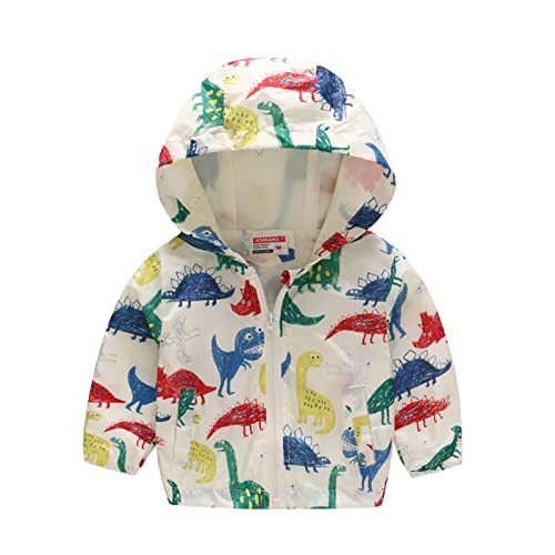 Boys Lightweight Rain Jacket With Detachable Hood for Kids (Beige, 3-4 Years)