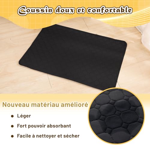 Tapis d'entraînement pour chiens lavable et réutilisable noir - 5