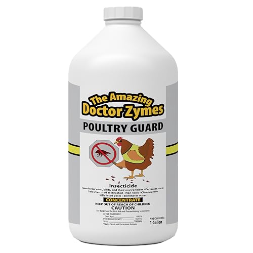 Image of Poultry Guard - Natural Chicken Mite & Lice Treatment - Organic Poultry Parasite Spray & Chicken Coop Cleaner - Safe, Non-Toxic Bug Control for Hens, Coops & Commercial Poultry Farms