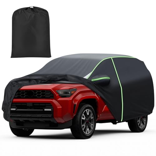 Image of Mixsuper Liner Car Cover for Toyota 4Runner 2002-2026, 7 Layers Waterproof Car Cover Accessories for 4Runner with Zipper Door, Windproof Straps, Reflective Strips, Anti-UV, All Weather