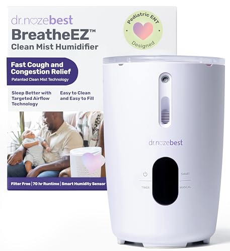 Image of Dr. Noze Best | BreatheEZ - Humidifier | Pediatric ENT-Designed Baby Care | Targeted Humidity | No Standing Water | Clean Mist Humidifier