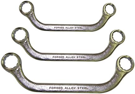 Shop-Tek/Valley 3-Piece Obstruction Wrench Set, Made of Chrome Vanadium Steel (7/16-3/4), WROB-3S - Sold by Ucostore Only