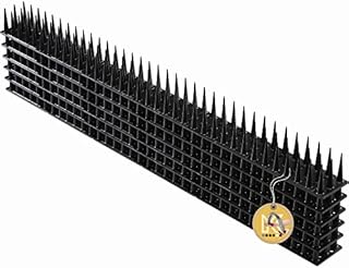 KADAX Plastic Spikes, 52 x 4.5 x 3.5 cm, Wall Spikes, Fence Spikes, Bird Spikes, Bird Repellent, Pigeon Repellent, Deterrent for Birds, Cats, Anti Climb Spikes (6, Black)