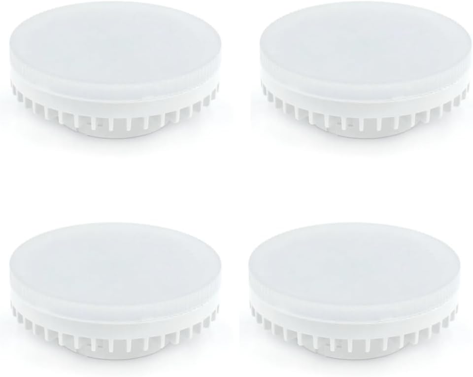 4Pcs GX53 5W 7W 9W 220V LED Bulb Light Under Cabinet Lights Wardrobe Light Spotlight Cold Warm White Puck Lamp,Cold White,9W