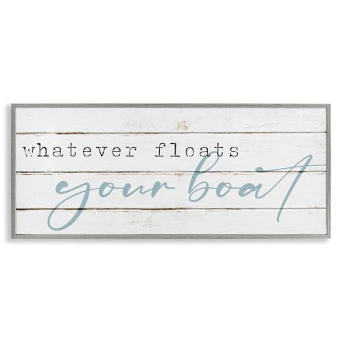 Whatever Floats Your Boat Sign Nautical, 13 x 30 Inch Framed Giclée Print