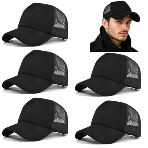 Image of 5 /6 Packs Vintage Washed Plain Baseball Cap Distressed Dad Golf Hat for Men Women