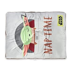 Star Wars for Pets The Mandalorian Nap Time Napper Dog Bed | Durable Washable Dog Bed from, Plush Washable Dog Bed | Pet Bed, Soft and Plush Dog Bed,Grey,One Size,FF16632 Star Wars for Pets The Mandalorian Nap Time Napper Dog Bed Durable Washable Dog Bed from Plush Washable Dog Bed Pet Bed Soft and Plush Dog BedGreyOne SizeFF16632