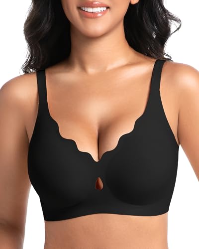 Gailife Bras for Women No Underwire Wave Wireless Bras Seamless Full Coverage Push Up Bralettes Lift Everyday Bras
