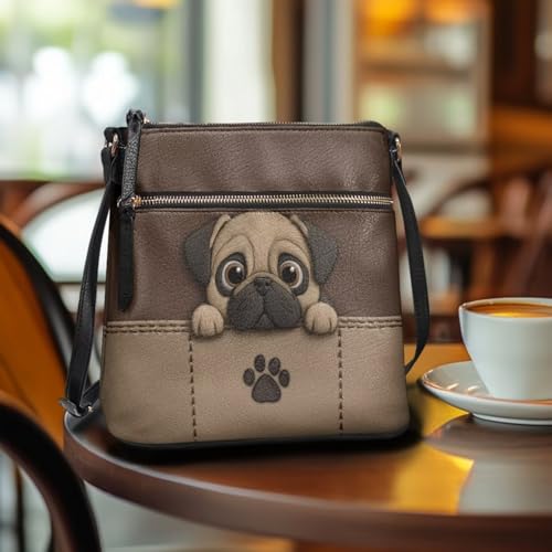 PU Leather Crossbody Bags for Women Trendy Shoulder Purse Bag with Zipper Pocket Sling Hobo Bag for Shopping Dating2