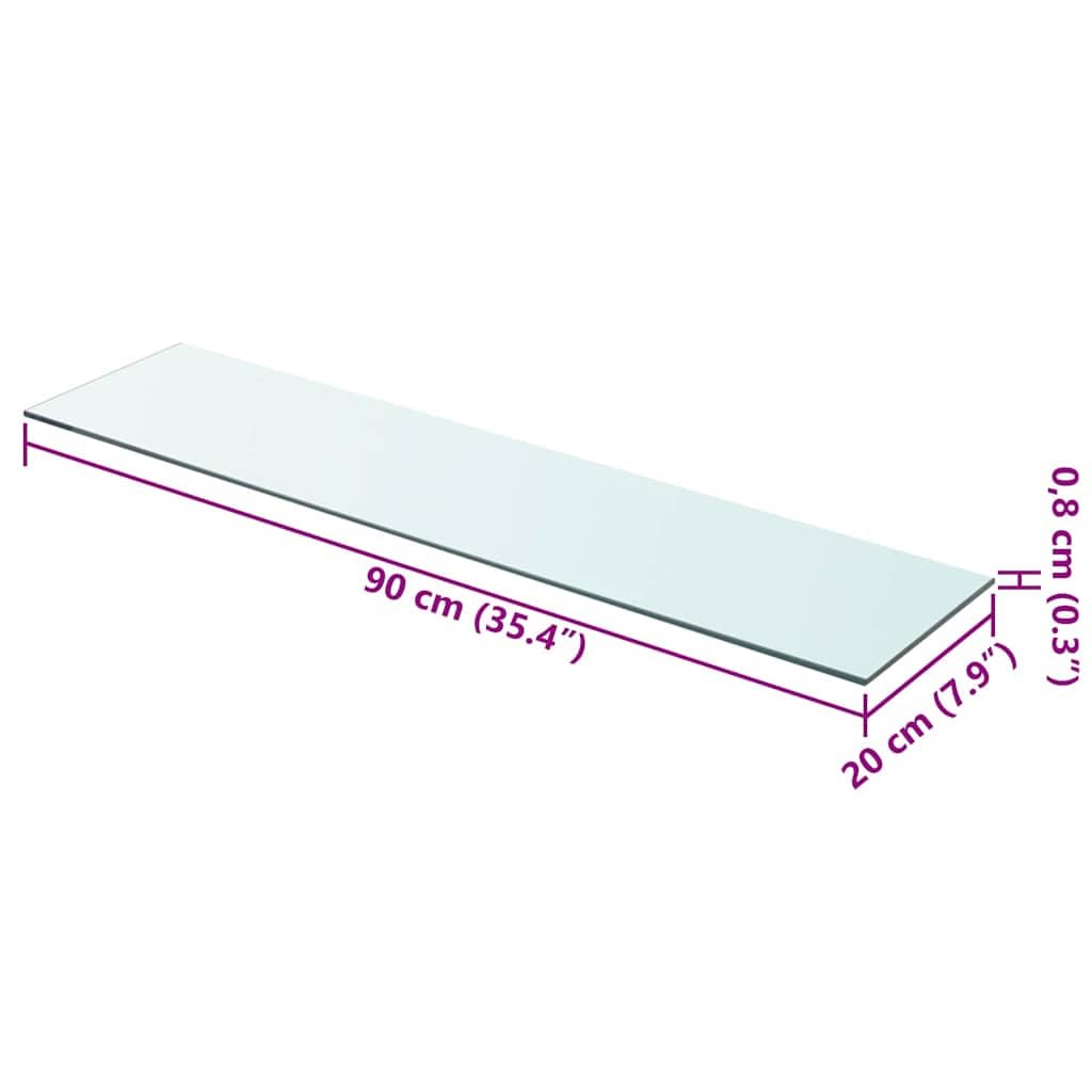 2 scaffali in vetro trasparente, 90 x 20 cm, mensola da parete sospesa per soggiorno, cucina, ufficio, decorazione per presentazione, 15 kg