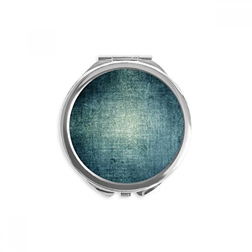 Miroir rond de maquillage portable en métal sombre rugueux, petit miroir de poche à la main