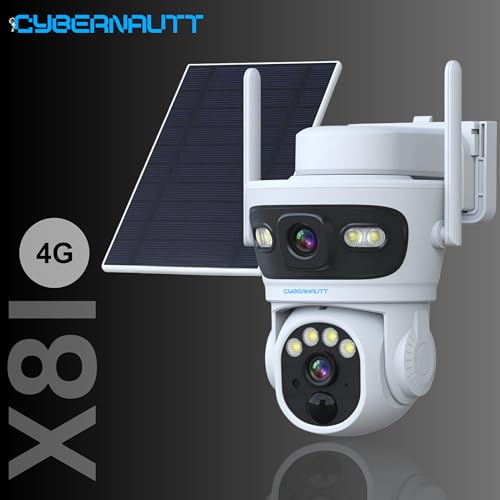 Image of XUGA - Cybernautt X8I 8MP 2 Lens PTZ Solar 4G Sim Outdoor CCTV Camera | Dual View | 355 | Night Vision | Motion Detection| Siren Alarm | 2 Way Audio | All Time Recording Feature | Use Air-tel 4G Sim