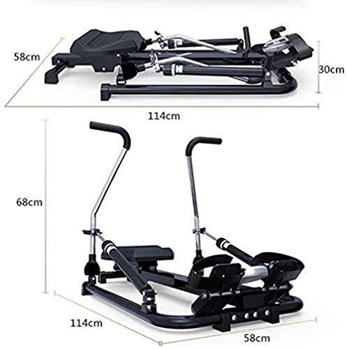 Image of Multi Function Rowing Machine,6 Level Adjustable Resistance 120Kg Max Weight Exercise Fitness Machine Indoor Household Foldable