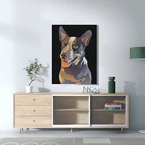 Peinture chien artwork de prestige sur toile haut de gamme 60x80 - 3