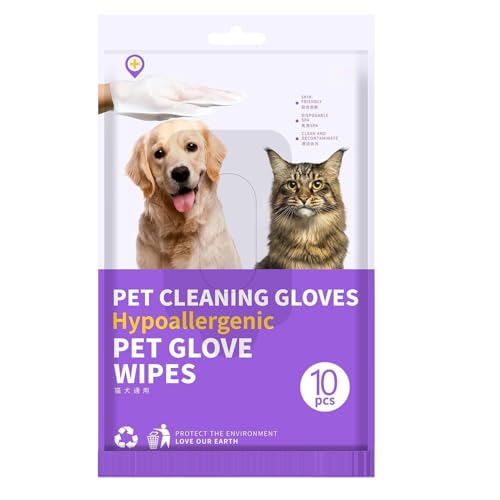 Genérico Toallitas Caninas | Mitones De Baño Hidratantes | Toallitas De Baño De Mascotas con Limpieza Y Desodorizante - para el, Trasero, Patas, Cuerpo y Viaje de Cachorros, y