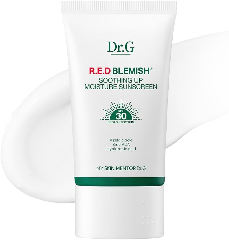 R.E.D. Blemish Soothing Up Moisture Sunscreen SPF 30, 1.69 fl oz | Sunscreen for Face with Centella Asiatica & Hyaluronic Acid, No White Cast, Korean Skincare for All Skin Types