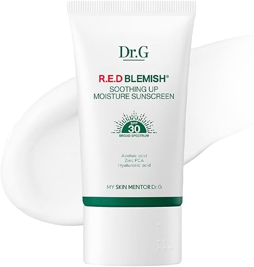 Dr. G R.E.D. Blemish Soothing Up Sun 50ml Sunscreen - Korean Sunscreen with No White Cast - Broad Spectrum SPF for Sensiti...