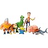 41xl2eby4ml - Mattel Disney and Pixar Toy Story Set of 7 Action Figures with Woody, Slinky, Rex, Hamm, Alien, Rocky & Shark, Mattel Disney100 Collectible