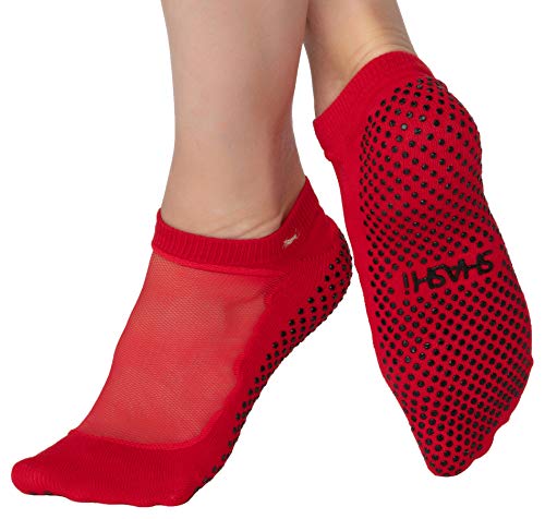 Shashi Mesh Socks For Women – Mesh Top Non Slip Socks — Nude Grip Socks For Women — Yoga Socks W/Storage Pouch — Pilates Socks With Grips For Women — Barre Socks — Workout Socks Women #TOP13