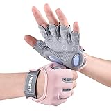 UTEBIT Fitness Handschuhe, Atmungsaktive Trainingshandschuhe mit Mikrofasergewebe, Rutschfester Silikon Gym Gloves Gewichtheben Handschuhe, Sporthandschuhe für Damen