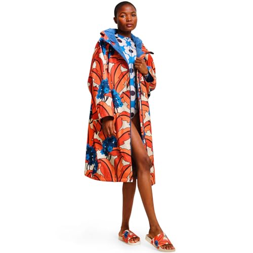 Regatta Womens Orla Kiely Waterproof Fleece Changing Robe - Orange Tropical