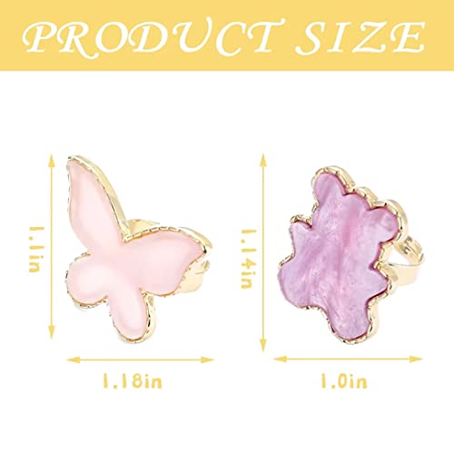 2 Pcs Nail Art Palette With Adjustable Finger Rings Gel Nail Polish Painting Mixing Plate For Nail Tips Drawing Nail Color Palette Nail Art Equipment #TOP1